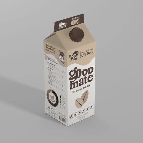 Milk Brands, Milk Packaging, Illustrator Design Tutorial, Milk Box, Branding Design Packaging, Chocolate Design, Plant Based Milk, Box Packaging Design, Milk Carton