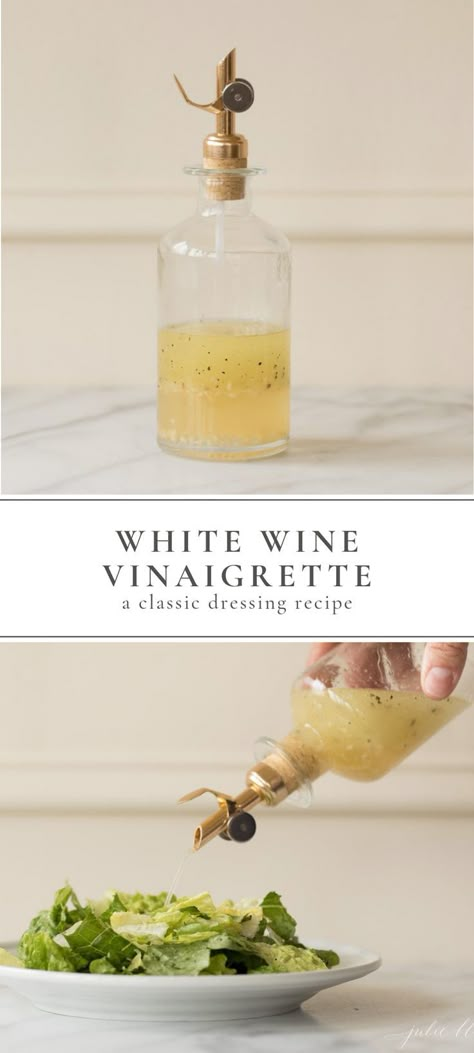 Vinegrette Salad Dressing, Vinegrette Recipe, Champagne Salad, Vinegrette Dressing, White Wine Vinaigrette, Vinaigrette Dressing Recipe, Vinegar Salad Dressing, Make From Scratch, Vinaigrette Recipe