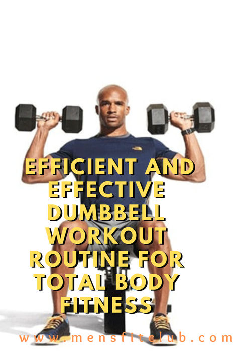 Best Dumbbell Workout Routine' over an image of a person lifting dumbbells in a well-equipped gym. The background features a variety of weights and workout stations, emphasizing a versatile routine that targets multiple muscle groups using only dumbbells for strength and conditioning. Weekly Workout Plans For Men At Home, At Home Dumbbell Workout Schedule, Upper Body Workout For Men At Home, Shoulder Workout Dumbbell Men, Dumbbell Superset Workout, Full Body Dumbbell Workout Plan, Whole Body Dumbbell Workout, Dumbbell Arm Workout For Men, Full Body Dumbbell Workout For Men