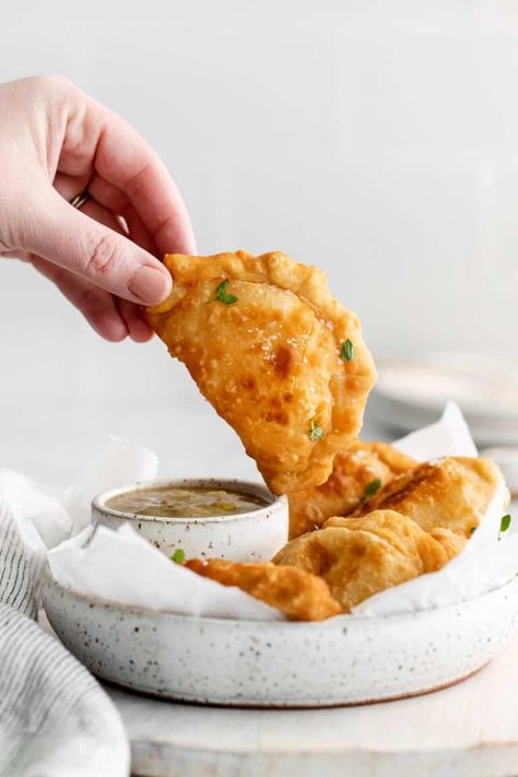 Cheese Empanadas Recipe, Cheese Empanadas, 5 Ingredient Recipes, Empanadas Recipe, Monterey Jack Cheese, Vegetarian Cheese, So Delicious, The Family, Dough