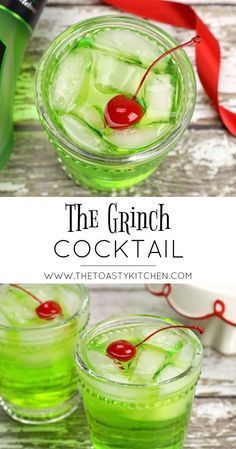 The Grinch Cocktail, Weihnachtlicher Cocktail, Grinch Cocktail, Grinch Drink, Christmas Drinks Alcohol Recipes, Christmas Drinks Alcohol, Winter Drink, Christmas Cocktail, Boozy Drinks