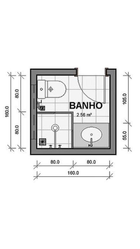 Small Bathroom Plans, Bathroom Layout Plans, Mini Bad, Small Bathroom With Shower, Small Bathroom Layout, Small Bathroom Interior, Bathroom Dimensions, Bathroom Design Layout, Bathroom Plans