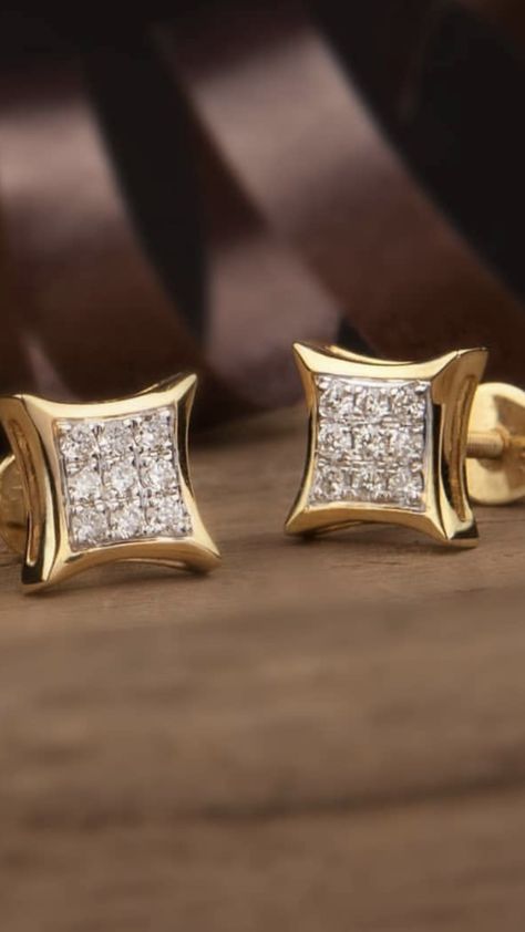 Stud Earrings For Men Gold, Gold Stud Earrings For Men, Studs Design Gold, Ear Studs Design, Men Jewellery, Nauvari Saree, Gold Earrings For Men, Stud Earrings For Men, Jewelry Board