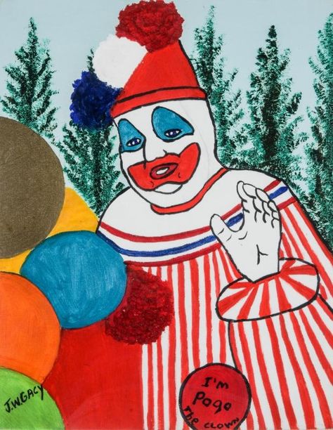 John Wayne Gacy 
john wayne gacy paintings 
john wayne gacy art 
john wayne gacy painting 
john wayne gacy paintings for sale John Wayne Gacy Art, Pogo The Clown, Serial Friends, Clown Paintings, John Wayne Gacy, Clown Tattoo, Strange History, Paintings Artwork, The Clown