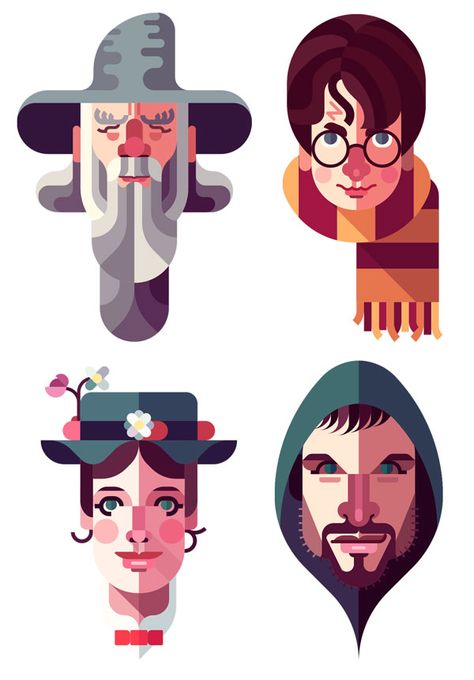 Graphic Desi, الفن الرقمي, Character Design Cartoon, Vector Character Design, Flat Design Illustration, Character Design Sketches, Art Manga, Vector Portrait, Vector Character