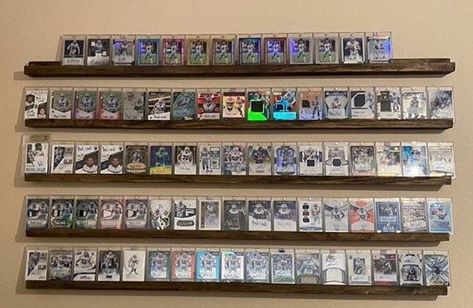 Sports Cards Display, Baseball Card Displays, Trading Card Display, Baseball Wall Decor, Memorabilia Display, Cards Display, Card Displays, Trading Card Storage, Baseball Room