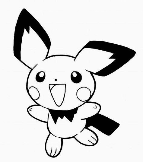 Pichu Is So Excited Coloring Page : Color Luna Pichu Pokemon, Pikachu Coloring Page, Cow Coloring Pages, Leaf Coloring Page, Frozen Coloring Pages, Rose Coloring Pages, Panda Coloring Pages, Shark Coloring Pages, Bunny Coloring Pages