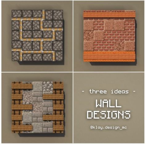 Wall Ideas Minecraft, Minecraft Wall Design, Minecraft Wall Ideas, Design Ideas Minecraft, Minecraft Manor, Minecraft Wall Designs, Minecraft Building Designs, Minecraft Create, Minecraft Steampunk