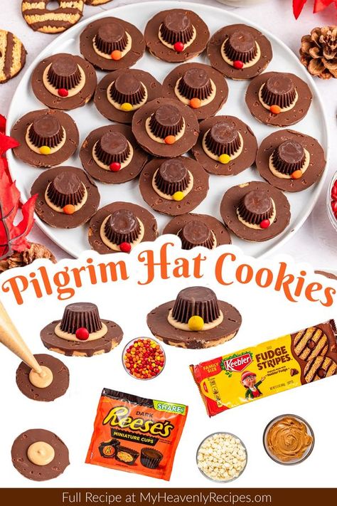 Crafty Morning Pilgrim Cookies Decorated, Pilgrim Hat Cookies Decorated, Pilgrim Hat Cookies, Thanksgiving Hat, Turkey Cupcakes, Hat Cookies, Turkey Cookies, Pilgrim Hat, Thanksgiving Cookies