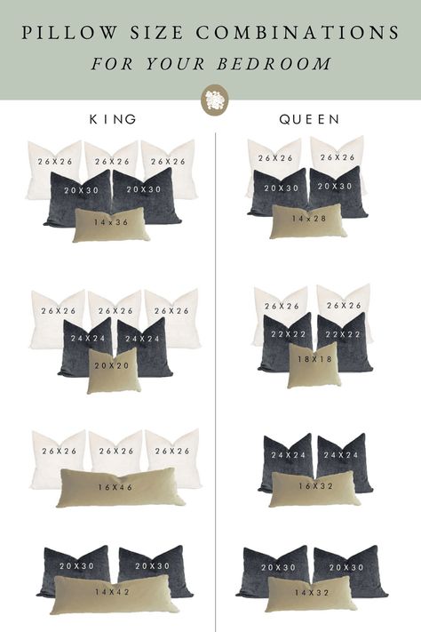 Bedroom Pillows Arrangement, Bed Pillow Arrangement, Beautiful Bed Designs, Pillow Combinations, Letto King Size, Cama Queen Size, Cama King Size, Bedding Inspiration, Cama Queen