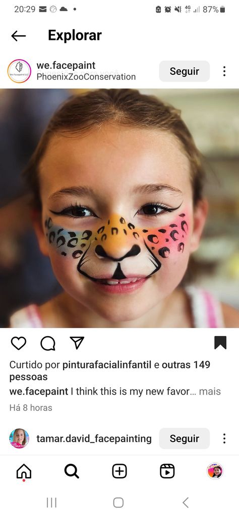 Tiger Face Paint Easy, Kids Face Painting Ideas, Cute Face Painting, Tattoos Face, Kitty Face Paint, Festival Face Paint, Face Painting Tips, Kids Face Painting, Halloween Face Painting