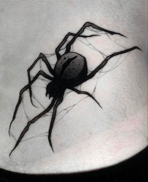 Spider Shadow Tattoo, Spider Tattoo For Women, Side Body Tattoos, Ojo Tattoo, Upper Thigh Tattoos, Thumb Tattoos, Shadow Tattoo, Mother Nature Tattoos, Shoulder Blade Tattoo