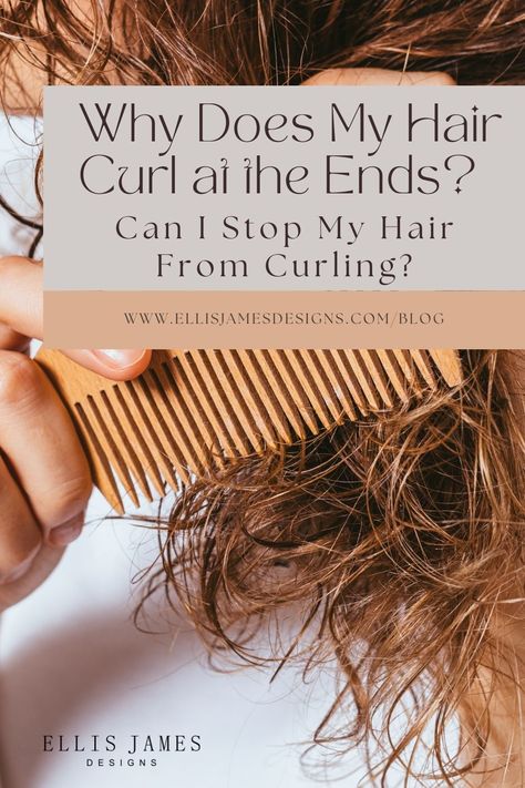 Have you been wondering why lately your hair has been curling at the ends? If the curls at the ends of your hair are not something you like, then look no further. This article will help you to not only understand why your hair is curling at the ends, but will help you work out the best way to stop this. | Why Does My Hair Curl at the Ends? | How Do I Stop My Hair From Curling at the Ends? | #curls #hairstyles #haircare #beauty How To Curl Just The Ends Of Your Hair, Curling Just The Ends Of Hair, Products To Help Hold Curls, How To Keep Curls From Falling, How To Curl Hair That Doesn’t Hold Curl, Hair Curl, Curls Hairstyles, Hormonal Changes, Natural Wavy Hair