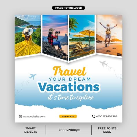 Travel Emailer Design, Traveling Post Ideas, Tour And Travel Poster Design, Hotel Poster Design Ideas, Tourism Social Media Design, Tourism Design Ideas, Location Instagram Post, Travel Poster Design Graphics, Travel Design Ideas