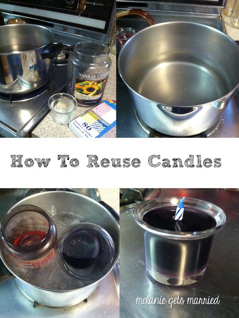 How To Reuse Candle Wax How To Make, Reuse Candles, Reuse Candle Wax, Leftover Candle, Candle Reuse, Recycle Candles, Old Candles, Citronella Candles, Homemade Candles