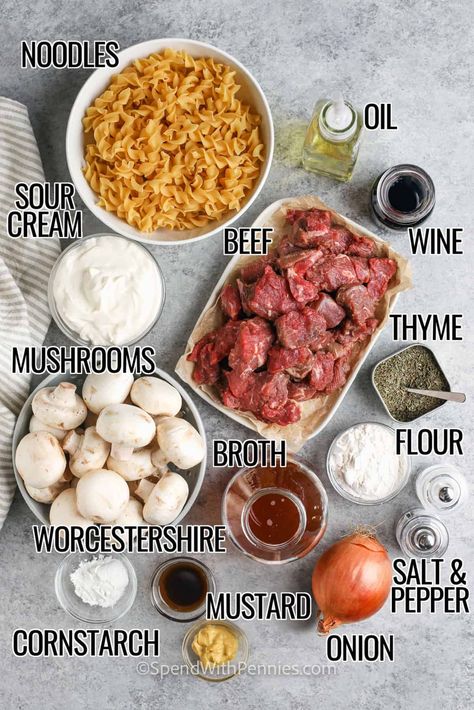 Beef Stragonoff Recipe, Pressure Cooker Beef Stroganoff, Sour Cream Gravy, Instant Pot Beef Stroganoff, Traditional Beef Stroganoff, Stewing Beef, Homemade Beef Stroganoff, Easy Beef Stroganoff, Best Beef Stroganoff