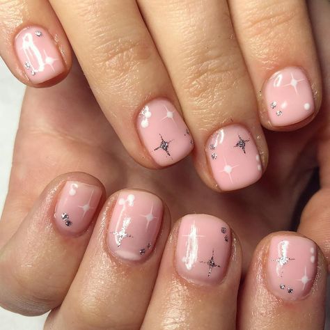 Short Nails Biab Designs, First Set Biab Nails, Builder Gel Short Nails Design, Short Biab Nails Winter, Bib Short Nails, Biab Nail Design Short, Biab Nails Inspiration Short, Short Biab Nail Designs, Biab Designs