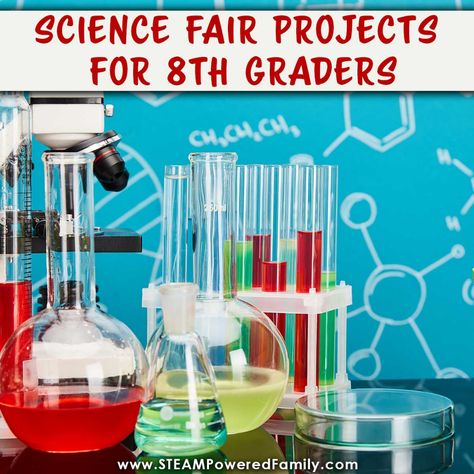 Science Fair Projects for 8th Graders Fun Science Fair Projects Middle School, Science Fair Topics Middle School, Science Fair Project Ideas High School, Grade 8 Science Fair Projects, Sixth Grade Science Fair Projects, Middle School Science Fair Project Ideas, 8th Grade Science Fair Projects Ideas, 7th Grade Science Fair Projects Ideas, Science Fair Projects Middle School