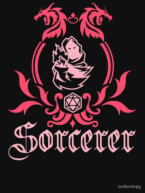 "D&D Sorcerer Class Simple Emblem | Dungeons and Dragons" Classic T-Shirt for Sale by sunburstrpg | Redbubble Dnd Sorcerer, Dungeons And Dragons, Classic T Shirts, Mood Board, T Shirt