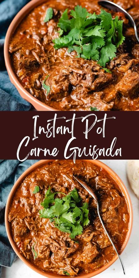 Carne Guisada Recipes, Instapot Stew Beef Recipe, Cubed Beef Recipes Instant Pot, Stew Meat Recipes Pressure Cooker, Mexican Pork Recipes Instant Pot, Instapot Stew Meat, Instapot Meat, Sirloin Tip Roast Recipes Instant Pot, Instant Pot Mexican Beef