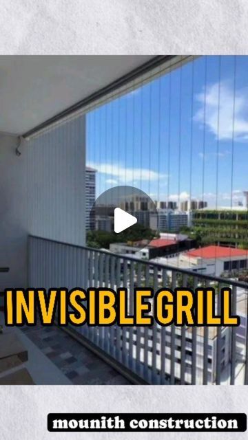 Safety Grills For Balcony, Balcony Safety Ideas, Invisible Grills For Balcony, Balcony Sliding Door Ideas, Balcony Safety Grill Design, Safety Grill Design, Invisible Grill, Grill Designs, Aesthetic View