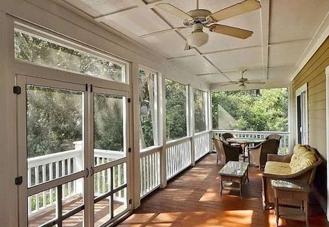 Porch Kits, Porch Design Ideas, Traditional Porch, Screened Porch Designs, Building A Porch, Side Porch, Screened In Patio, Curtain Wall, House With Porch