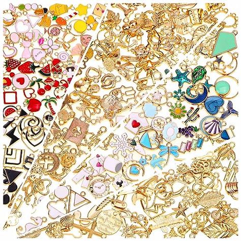 Crafty Hobbies, Wholesale Necklaces, Charms For Jewelry Making, Earring Charms, Small Charms, Jewelry Making Charms, Cute Charms, Enamel Charms, Letter Charms