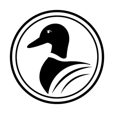 Duck Logo Design, Duck Icon, Chef Logo, Duck Logo, Duck Recipes, Graphic Design Photoshop, Logo Food, Logo Illustration, Bird Illustration