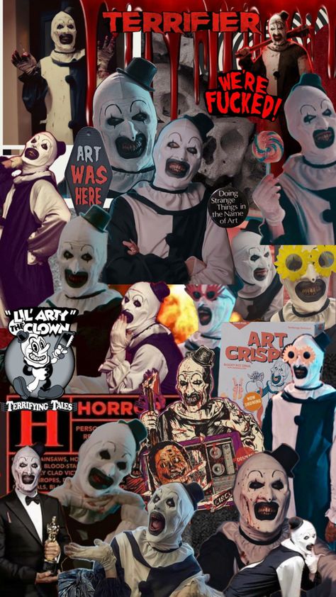 Horror Lock Screen Wallpaper, Wallpaper Iphone Halloween Scary, Art The Clown Background, Halloween Wallpaper Pennywise, Retro Halloween Background, Spooky Halloween Backgrounds Iphone, Art The Clown Wallpaper Terrifier, All Horror Movie Characters, Terrifier 2 Wallpaper