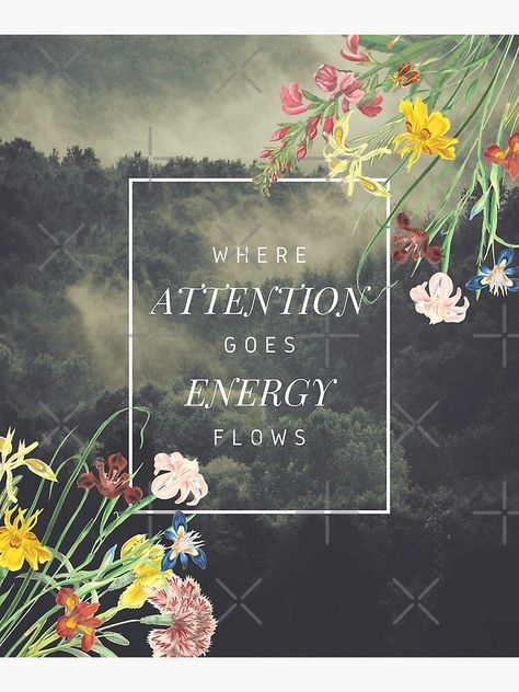 "Where Attention Goes Energy Flows - Motivational Law Of Attraction Quote" Poster for Sale by Miranorm | Redbubble Brain Facts, Go For It Quotes, Attraction Quotes, Law Of Attraction Quotes, Quote Poster, Energy Flow, Quote Posters, Top Artists, Law Of Attraction