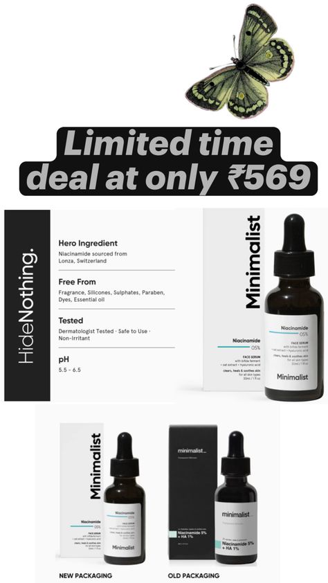 Deal of the day: Minimalist 5% Niacinamide Face Serum for Clear Glowing Skin, Reduces Dullness, Hydrates & Repairs Skin with Vit B3 & Hyaluronic Acid, Day & Night Serum for Dry & Sensitive Skin, For Women & Men,30 ml https://amzn.in/d/5yXsN02 Minimalist Niacinamide, Serum For Dry Skin, Niacinamide Serum, Clear Glowing Skin, Skin Glowing, Night Serum, Deal Of The Day, Dry Sensitive Skin, Day Night