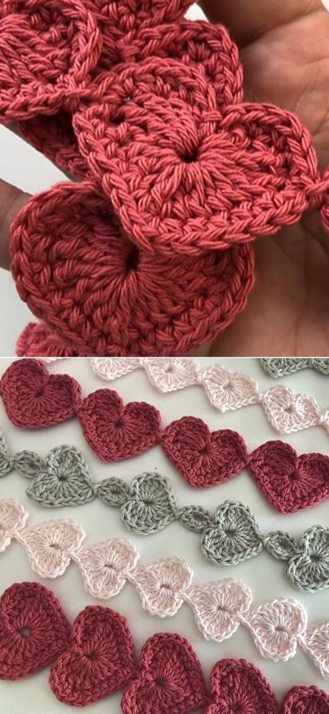 Beautiful Crochet Hearts Decor Ideas - Pattern Center Crochet Heart Chain Free Pattern, Heart Doily Crochet Pattern, Puffy Heart Crochet Pattern, Crochet Valentines Decor, Crochet Heart Bookmarks Free Patterns, Crochet Heart Scarf, Crochet Hearts Pattern Free, Valentine Crochet Ideas, Valentines Crochet Ideas