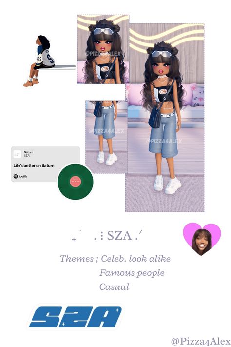 𐔌 . ⋮ SZA .ᐟ ֹ ₊ ꒱  #DTI #Roblox #DressToImpress #CelebrityLookAlike #FamousPeople #Casual Celebrity Look Alike, Famous People, Dress To Impress, Anime, Quick Saves