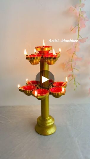 Diwali Diva, Amit Trivedi, Diya Decoration Ideas, Diwali Diya Decoration, Handmade Greeting Card Designs, Diya Decoration, Acrylic Rangoli, Diy Diwali Decorations, Ganpati Decoration Design