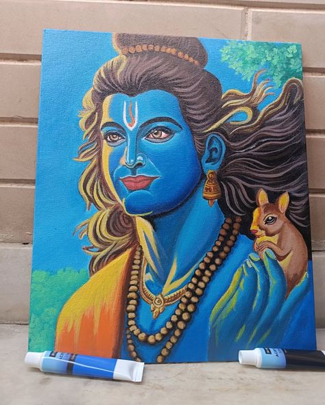 Materials used Acrylic colours - @miyahimi.in @thoovi.arts Canvas board - 10×12 inches Once, in the kingdom of Ayodhya, King Dasharatha ruled with wisdom and justice. Despite his prosperity, he longed for an heir. After a sacred yajna (fire ritual), he was blessed with four sons, the eldest being Ram. Born to Queen Kaushalya, Ram was an embodiment of dharma (righteousness). As Ram grew, his virtues and strength shone brightly. He married Sita, the daughter of King Janaka, after proving h... Kaushalya Ram, Yajna Fire, Ram Acrylic Painting, Ram Sita Painting, Fire Ritual, Daughter Of King, Ram Sita, Acrylic Colours, Canvas Board