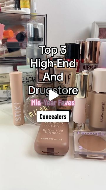 Jessica | Makeup, Skincare & Life on Instagram: "Top 3 - High-End and Drugstore Mid-Year Faves - CONCEALERS @itcosmeticsca @hauslabs @tower28beauty @maybelline @nyxcosmetics_canada @lorealparis #concealer #concealerlover #concealertips" Cheap Makeup Must Haves, Tower 28 Concealer, Dewy Concealer, Concealer For Dry Skin, Laura Mercier Bronzer, Top Concealers, Cheap Concealer, The Best Concealer, Best Drugstore Concealer