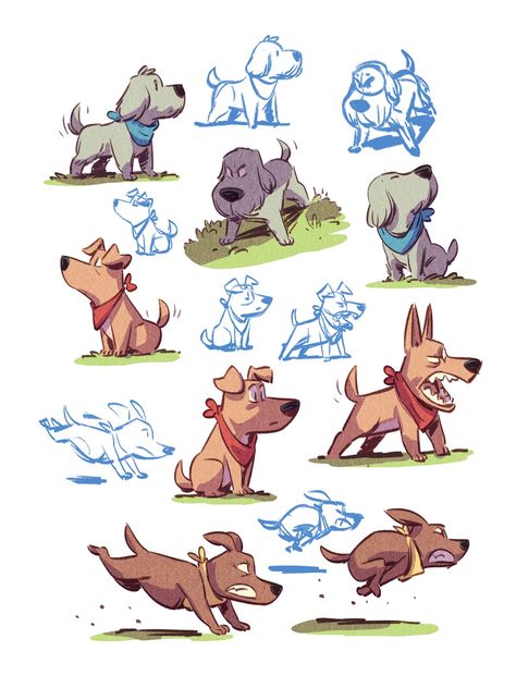 From my new art book, CREATIONS... - The Art of Derek Laufman Derek Laufman, Cartoon Dog Drawing, Labs Art, Dog Anatomy, Dog Animation, Doodle Characters, Simple Character, Fun Illustration, Character Design Animation