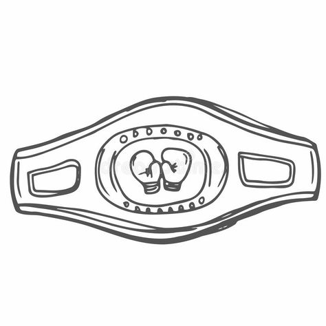 Belt Sketch, Belt Drawing, Boxing Belt, Hand Background, Background Sport, Boxing Champions, Doodle Style, Vector Artwork, Background Illustration