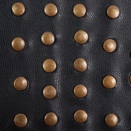 Schumacher Studded Faux Leather Fabric | Wayfair Cut Velvet Upholstery, Luxe Lodge, Schumacher Fabric, Velvet Upholstery Fabric, Faux Leather Fabric, Studded Leather, Black Trim, Leather Fabric, Rivets