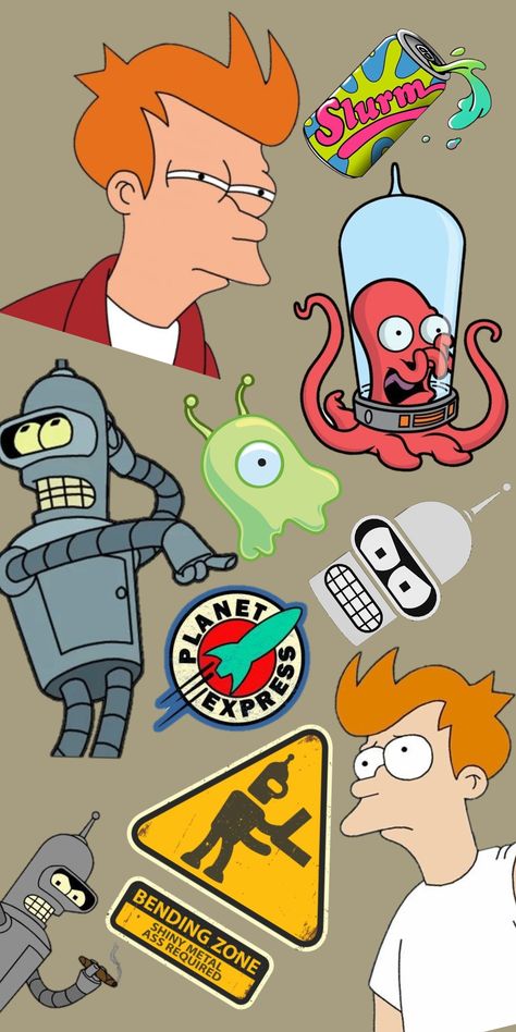 Futurama Birthday Party Ideas, Futurama Wallpaper Hd Iphone, Bender Wallpaper Futurama, Futurama Wallpaper Aesthetic, Futurama Poster, Futurama Aesthetic, Futurama Fanart, Fry Futurama, Futurama Characters