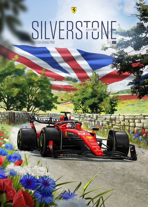 Formula 1 Silverstone, F1 Poster Design, Grand Prix Posters, Auto Racing Events, F1 Poster, Cocoppa Wallpaper, British Grand Prix, Racing Art, Racing Posters