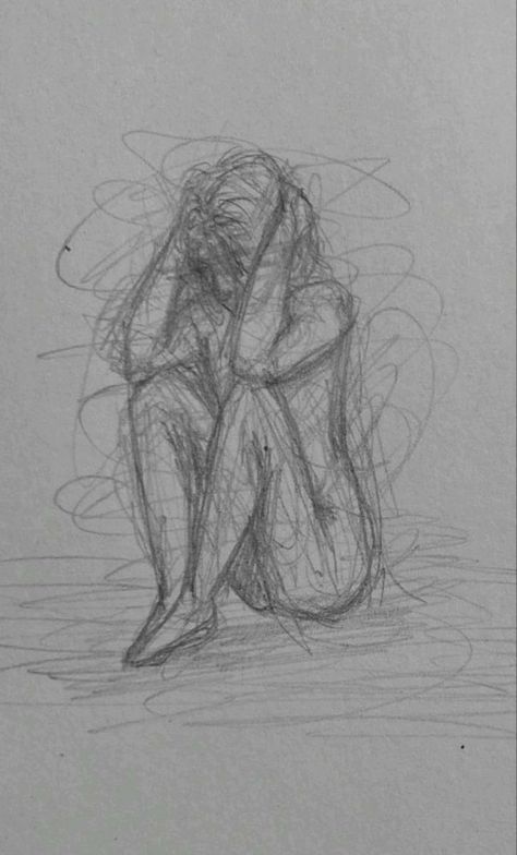 Emotion Sketch Ideas, Emotional Things To Draw, Body Insecure Draws, Sketch Ideas With Meaning, Drawings With A Deep Meaning, Art That Expresses Emotion, Soul Leaving Body Drawing, How To Draw Your Feelings, Burn Out Art