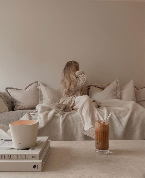 Gemma Louise Miles, Sofa Club, Home Neutral, Neutral Home, Home Aesthetic, Coffee Aesthetic, Aesthetic Coffee, Sofa, Coffee