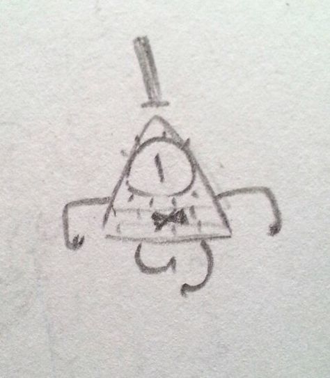 Who doesn't love this dapper triangle? Bill Cipher Sketchbook, How To Draw Bill Cipher, Bill Cipher Doodle, Bill Cipher Sketch, Gravity Falls Doodles, Bill Cipher Drawing, Gravity Falls Drawings, Fall Drawings Aesthetic, Bill Cipher Art