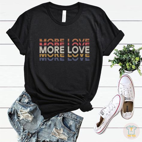 Excited to share the latest addition to my #etsy shop: More Love shirt,Motivational Tshirt,Trendy Graphic Tees for Women, positive t shirt, humanity shirts, good vibes t-shirt,inspirational gift https://etsy.me/3cVZmgX #moreloveshirt #motivationaltshirt #positivetshirt Black Shirt Design Women, Trending T Shirts Graphic Tees, T Shirt Trending, Motivation T Shirt Design, Tshirt Design 2023 Trend, Trend T Shirt Design, Graphic Tshirt Design Ideas For Women, Trending T Shirts For Women, Designer T Shirts Women