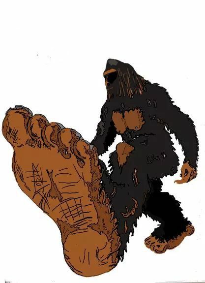 Bigfoot Drawing, Bigfoot Movies, Bigfoot Illustration, Sasquatch Funny, Bigfoot Pictures, Bigfoot Art, Finding Bigfoot, Funny Patches, Bigfoot Sasquatch