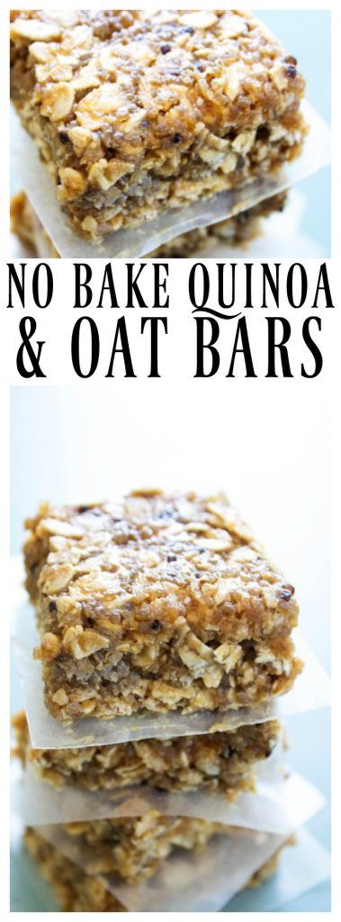 NO BAKE QUINOA & OAT BARS - AD @minutericeUS Quinoa Baking Recipes, Baking With Quinoa, Cooked Quinoa Recipes Desserts, Cooked Quinoa Recipes, Quinoa Dessert Recipes, Quinoa Desserts, Diy Protein Bars, Quinoa Bars, Red Quinoa