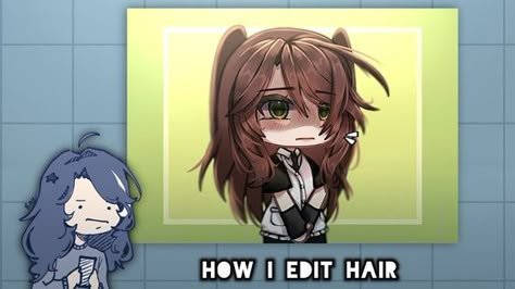 Gacha How To Edit Hair, Gacha Drawing Base With Hair, How To Draw Gacha Hair, How I Edit Hair Gacha, Hair Editing Tutorial Gacha, Gacha Life Editing Style, Gacha Club Hair Tutorial, How I Edit Gacha, Gacha Life Hair Tutorial