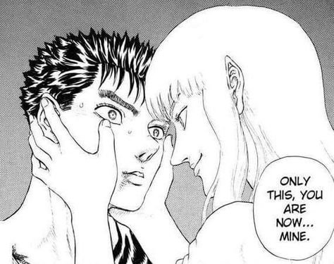 Grifith: "Now you belong to me~" Berserk Guts And Griffith, Guts And Griffith, Griffith Berserk, Berserk Guts, Kentaro Miura, Meme Page, This Meme, Tv Tropes, Anime Guys Shirtless