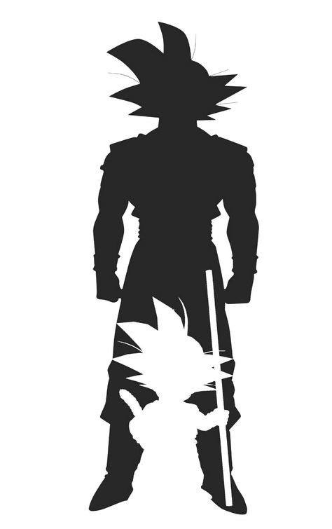 Goku Svg File Free, Goku Stencil, Anime Stencil, Marvel Silhouette, Beautiful Spine Tattoos, Spine Tattoo Ideas, Dragon Ball Tattoo, Idee Cricut, Dragon Ball Art Goku